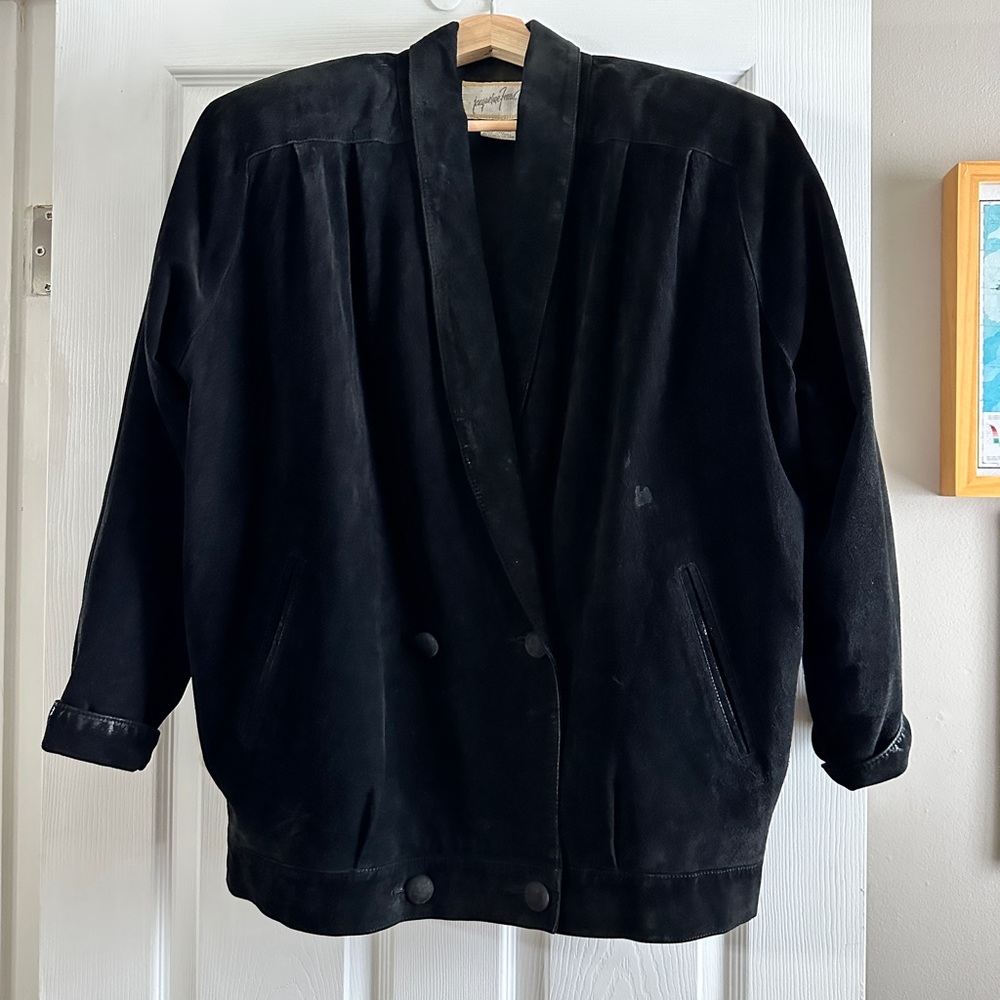 Vintage black suede jacket